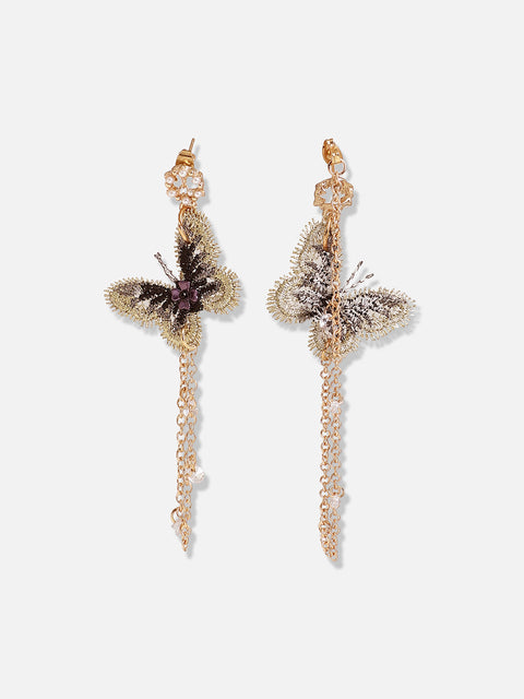 Gold Plated Designer Stone Party Drop Earring