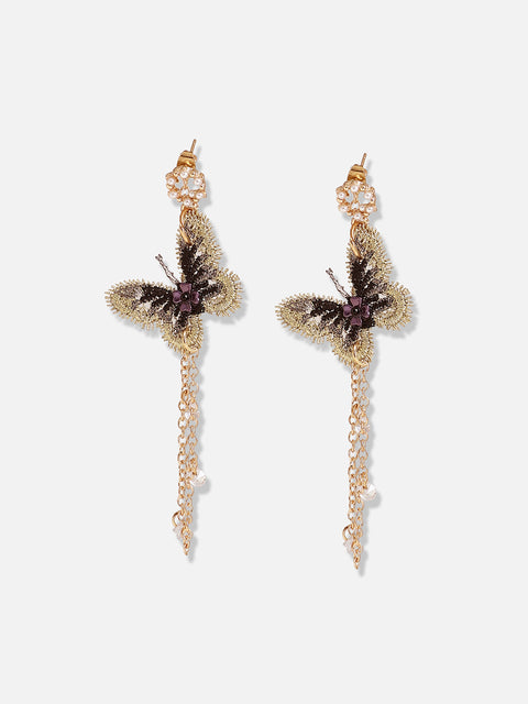 Gold Plated Designer Stone Party Drop Earring