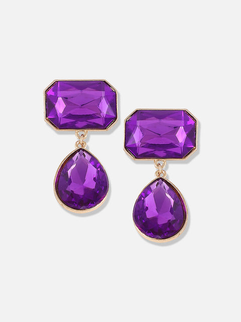 Gold Plated Designer Stone Party Drop Earring