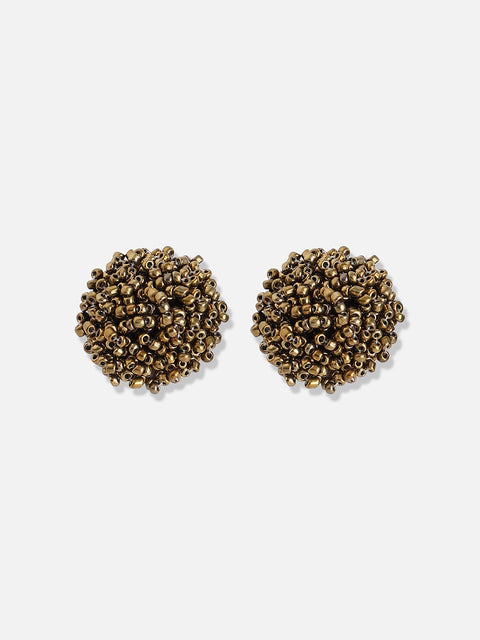 Gold Plated Designer Stone Party Stud