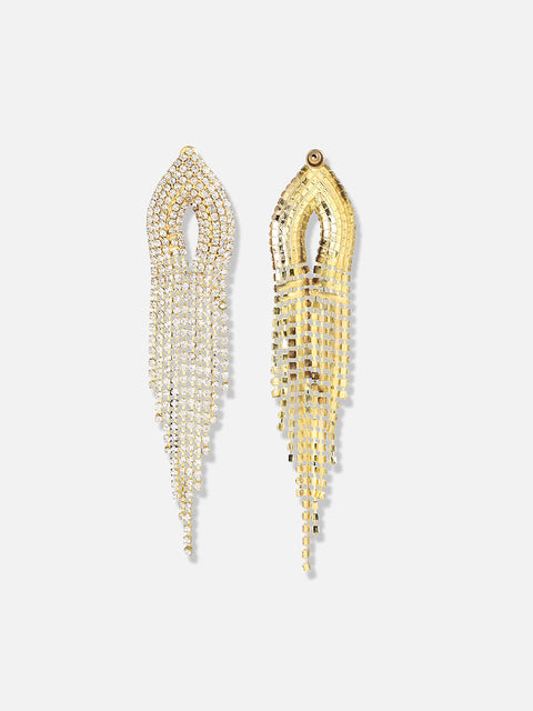 Gold Plated Designer Stone Party Drop Earring