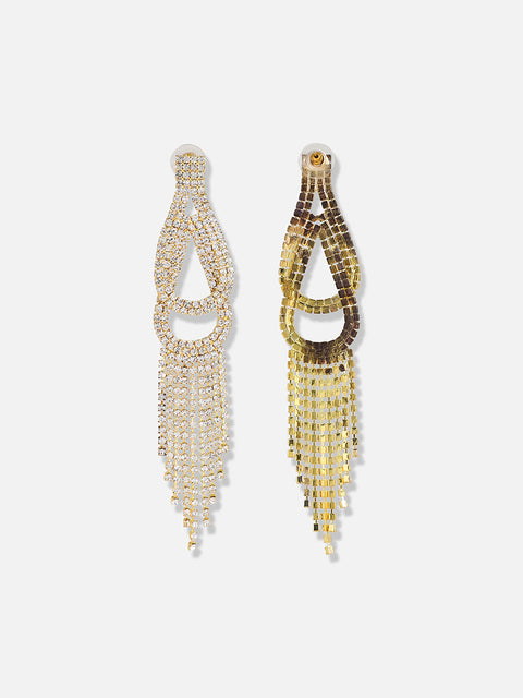Gold Plated Designer Stone Party Drop Earring