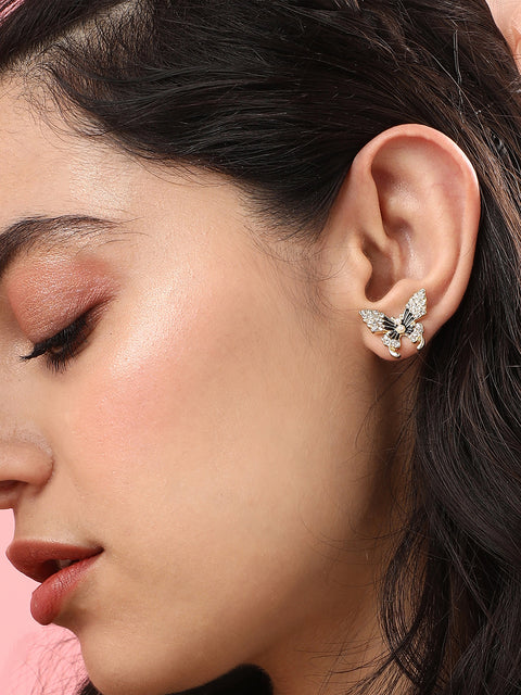 Silver Plated Designer Stone Casual Stud