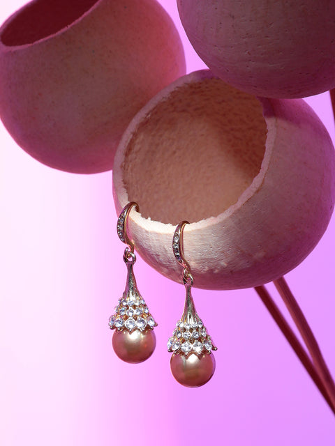 Silver Plated Designer Stone Casual Drop Earring