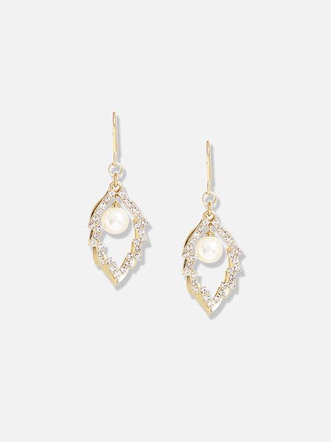 Gold Plated Designer Stone Party Drop Earring