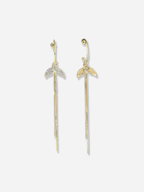 Gold Plated Designer Stone Casual Drop Earring