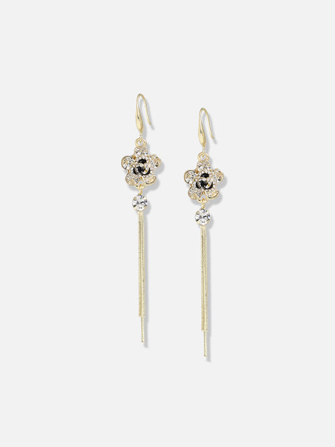 Gold Plated Designer Stone Casual Drop Earring