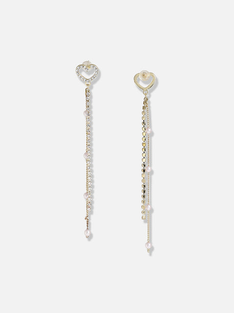 Gold Plated Designer Stone Party Drop Earring