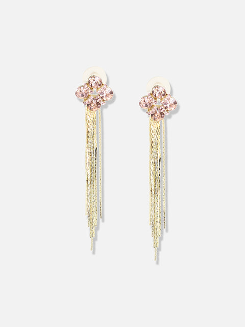 Gold Plated Designer Stone Party Drop Earring