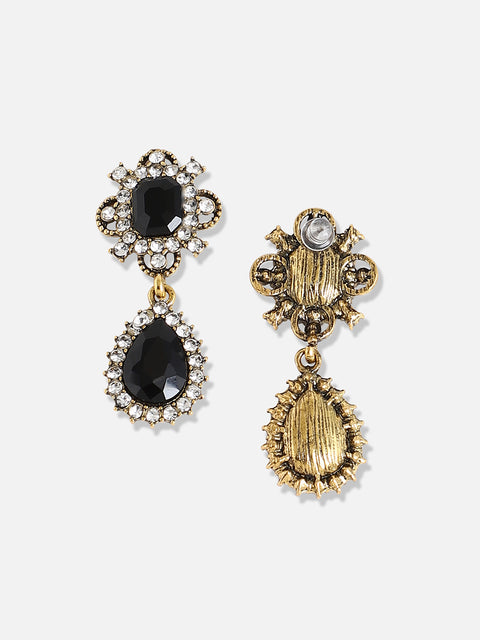 Silver Plated Designer Stone Party Drop Earring