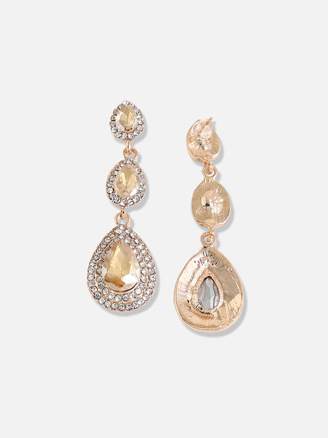 Gold Plated Designer Stone Party Drop Earring