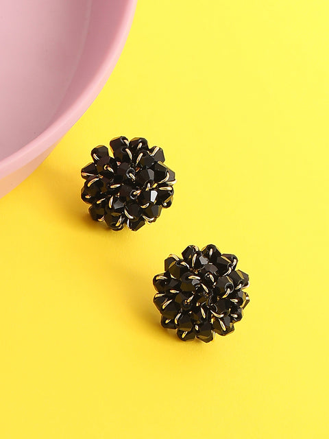 GOLD PLATED PARTY DESIGNER STONE STUD FOR WOMEN