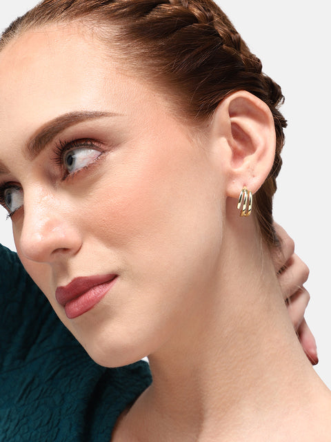 GOLD PLATED CASUAL DESIGNER DROP EARRING FOR WOMEN