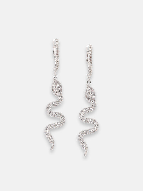 GOLD PLATED PARTY DESIGNER STONE DROP EARRING FOR WOMEN