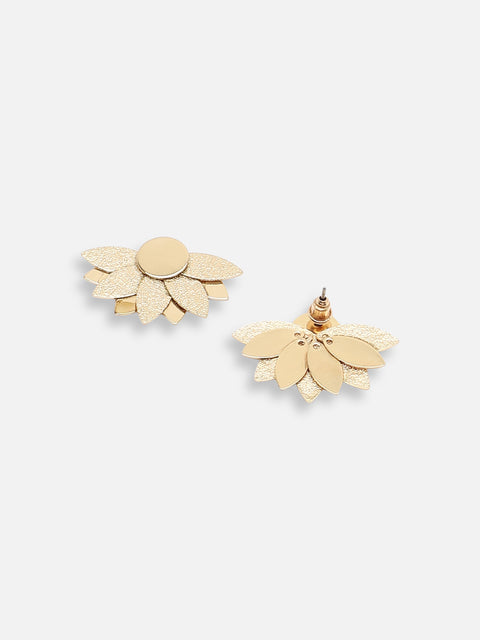 GOLD PLATED CASUAL DESIGNER STUD FOR WOMEN