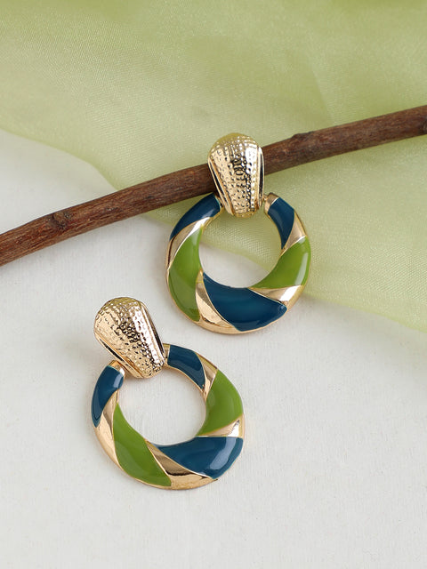 GOLD PLATED PARTY DESIGNER DROP EARRING FOR WOMEN