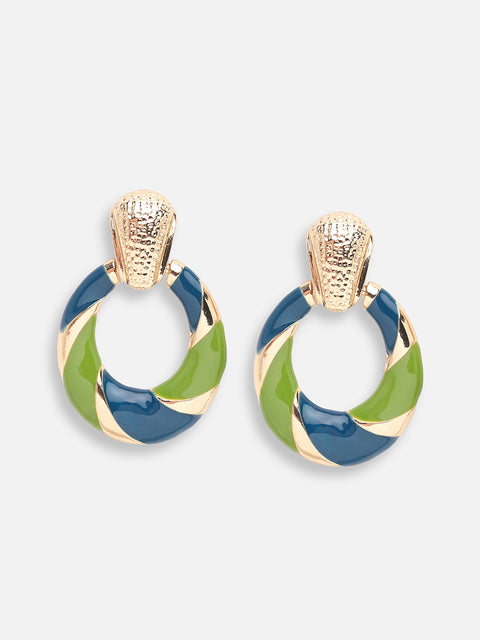 GOLD PLATED PARTY DESIGNER DROP EARRING FOR WOMEN