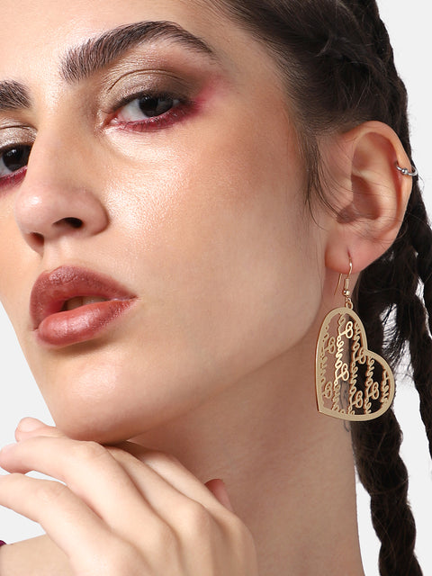 GOLD PLATED PARTY DESIGNER DROP EARRING FOR WOMEN