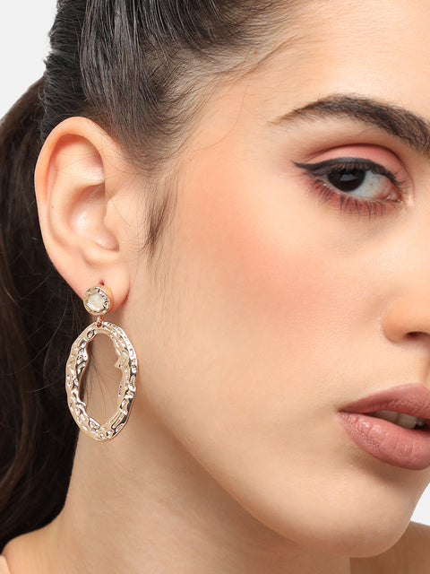 GOLD PLATED PARTY DESIGNER DROP EARRING FOR WOMEN