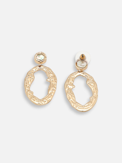 GOLD PLATED PARTY DESIGNER DROP EARRING FOR WOMEN