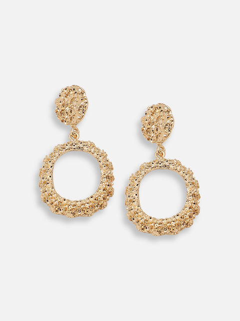 GOLD PLATED PARTY DESIGNER DROP EARRING FOR WOMEN