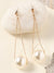 GOLD PLATED PARTY PEARLS DROP EARRING FOR WOMEN