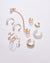 Pack of 8 Gold Plated Pearls Stud