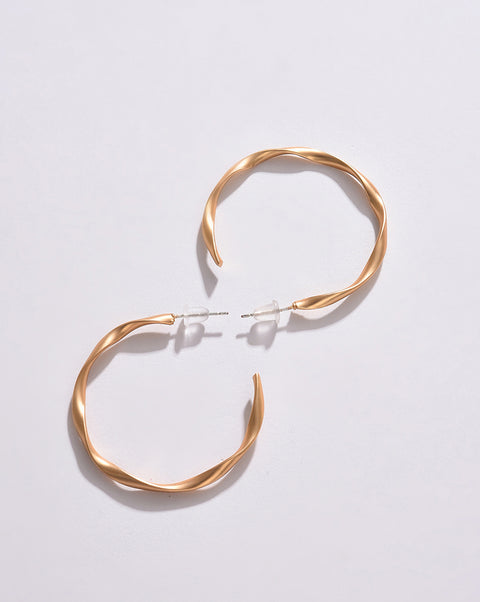 Pack of 2 Gold Plated Designer Hoop Earring