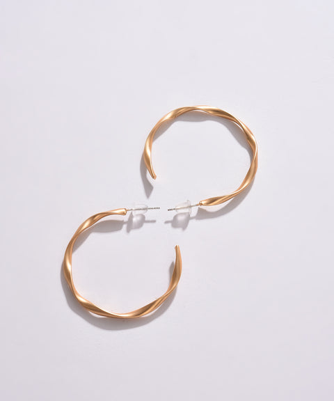 Pack of 2 Gold Plated Designer Hoop Earring