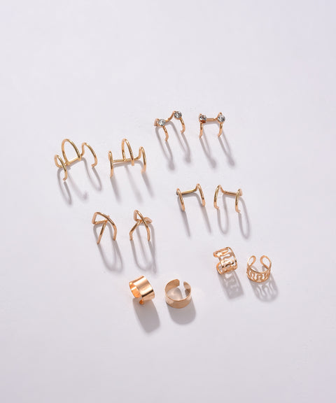 Pack of 12 Gold Plated Designer Stone Stud