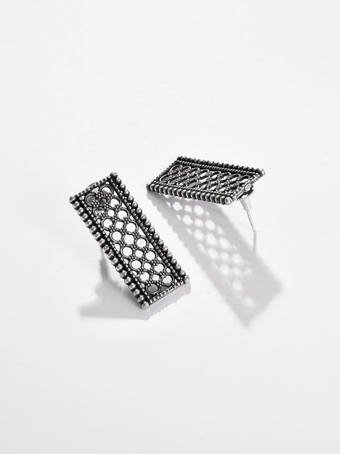 Silver Plated Designer Drop Earring