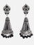 Silver Plated Designer Stone Drop Earring