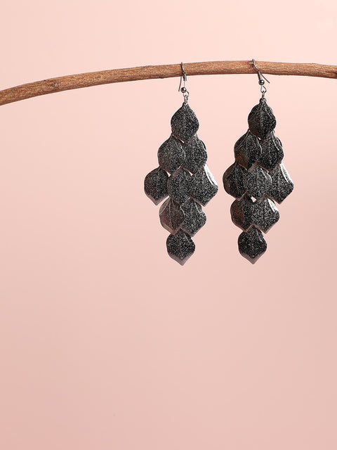 Silver Plated Designer Drop Earring