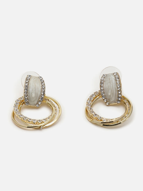 Gold Plated Designer Drop Earring