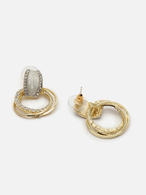 Gold Plated Designer Drop Earring