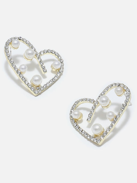 Gold Plated Pearls Stud
