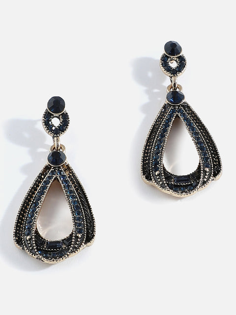 Gold Plated Designer Stone Drop Earring