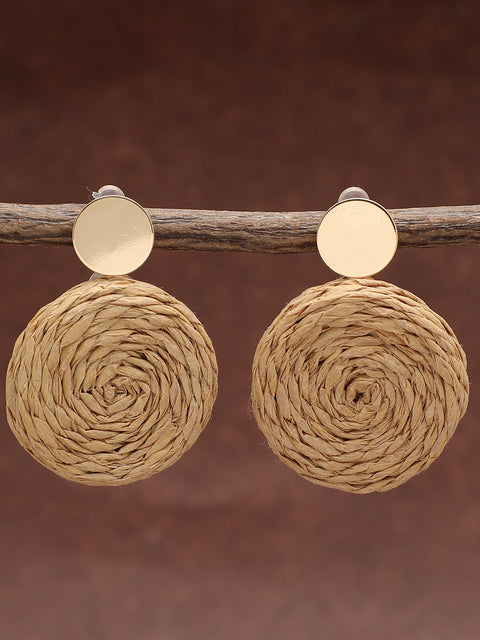 Gold Plated Beaded Drop Earring