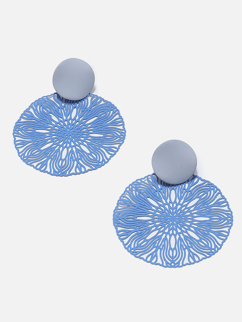 Gold Plated Designer Stone Drop Earring