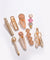 Pack of 8 Gold Plated Designer Stone Pearl Hair Pin