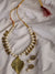 Gold-Plated Antique Leaf Loops Beaded Necklace Set