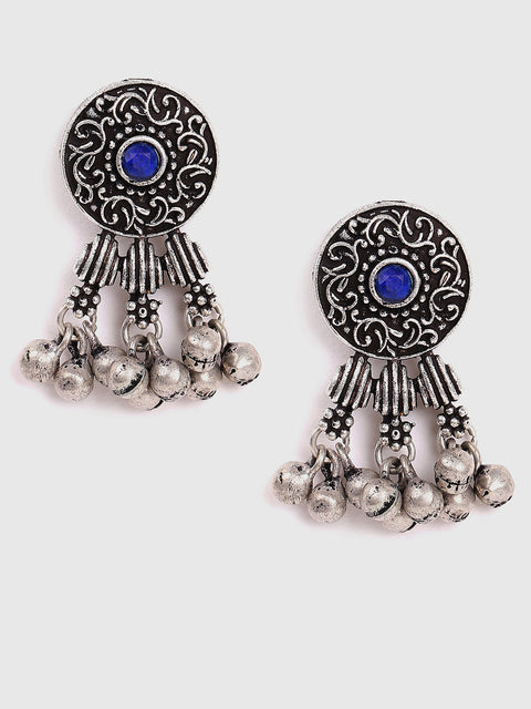 Oxidised Ghungroo Stone Choker Set