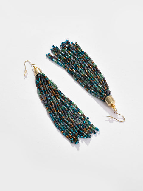 Gold Plated Beaded Necklace, Earrings and Bracelet Set