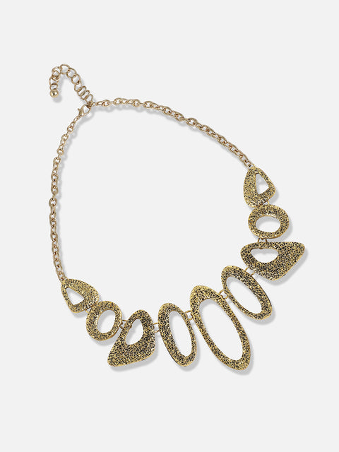 Gold Plated Designer Stone Party Necklace