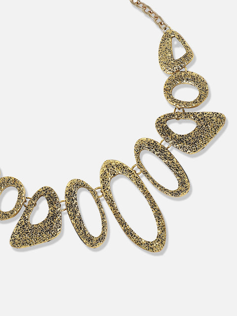 Gold Plated Designer Stone Party Necklace