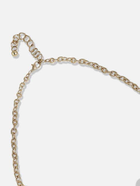 Gold Plated Designer Stone Party Necklace