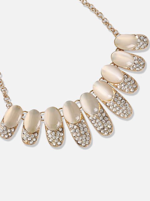 Gold Plated Designer Stone Casual Necklace