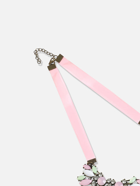 Gold Plated Designer Stone Party Necklace