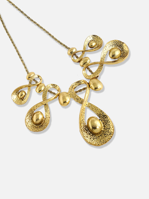 Gold Plated Designer Stone Party Necklace