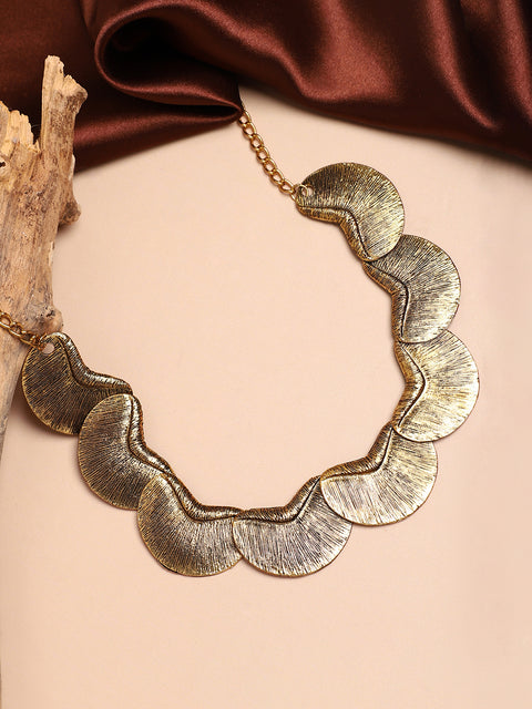 Gold Plated Designer Stone Party Necklace